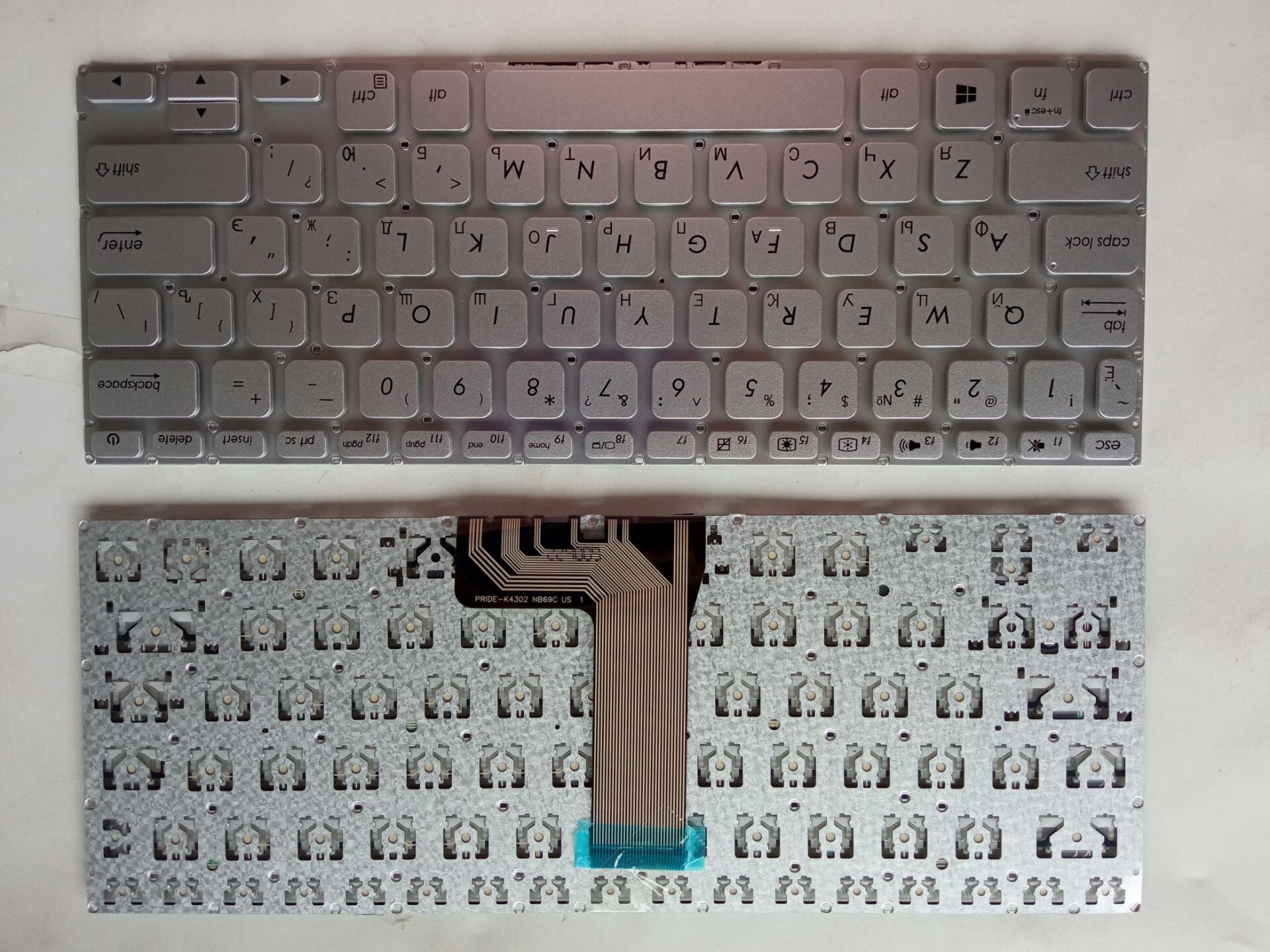 Picture of New Replacement Laptop Keyboard For ASUS X412/A412 SILVER (OEM) RU Layout